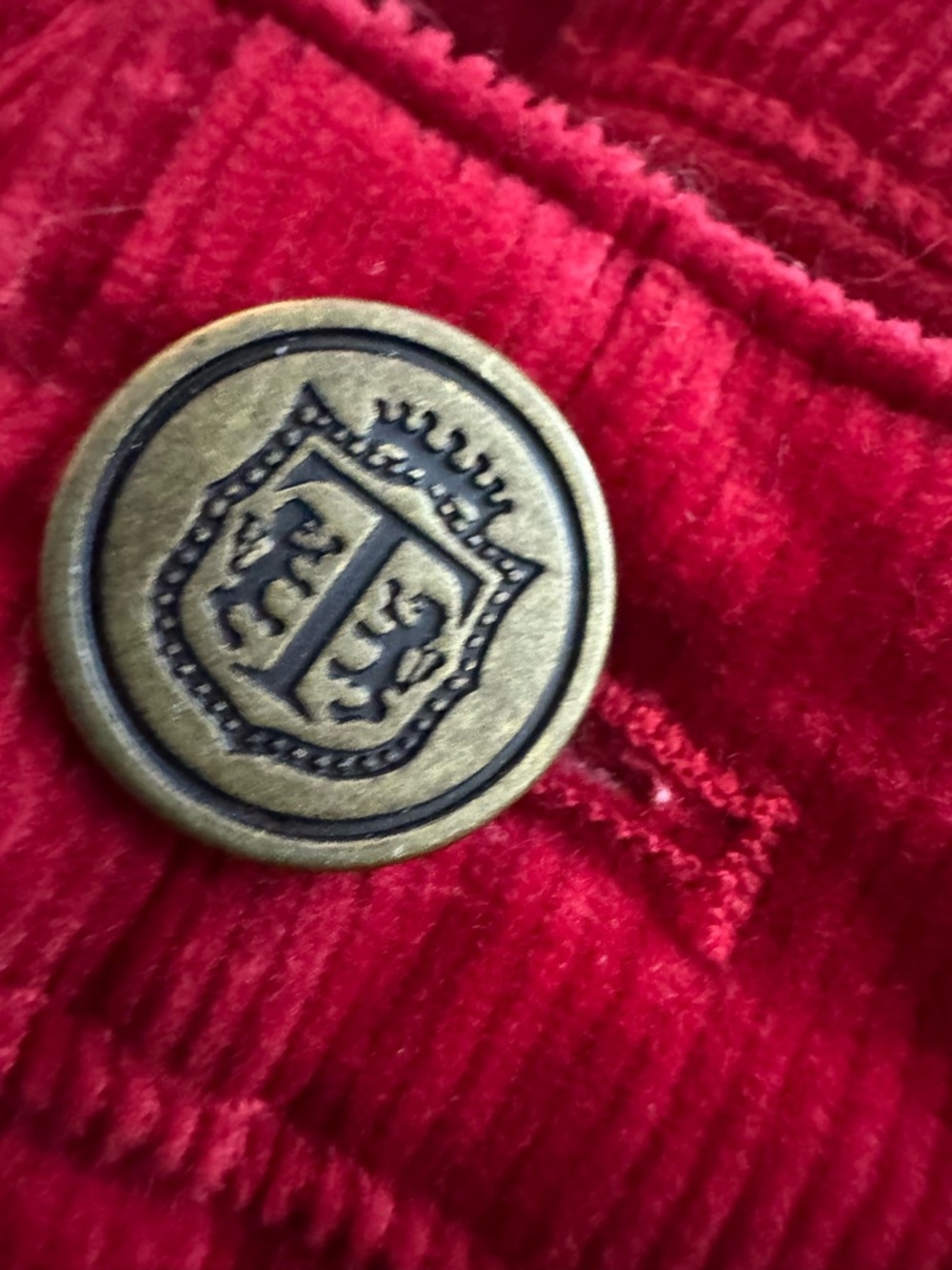Talbots Red Corduroy Pants Size 6P | High Rise Straight Leg Petite Classic - Picture 7 of 7